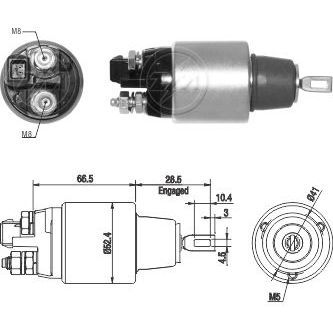 Zm ZM1382 - Втягуюче реле стартера для Bosch